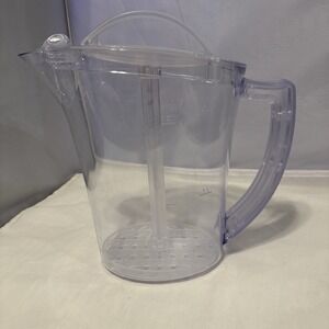 Pampered Chef Quick-Stir Pitcher 2 QT/Liter Mixing Pitcher‎ Clear Acrylic USA